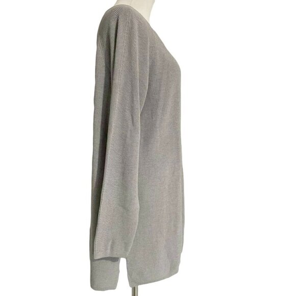 J. Jill Large Gray Top Tunic Crew Neck - Picture 2 of 6